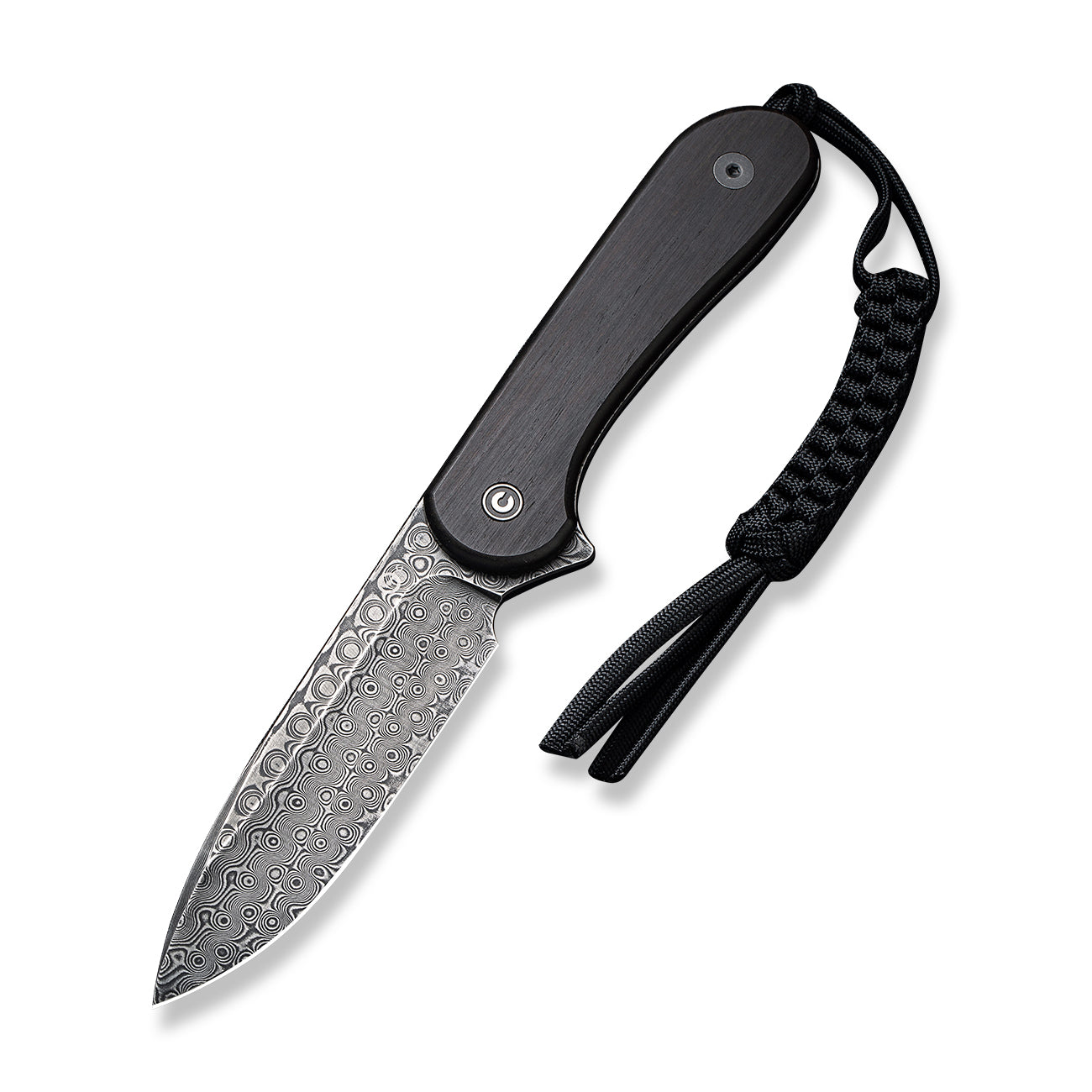 Civivi Fixed Blade Elementum, Black Ebony Wood / Damascus