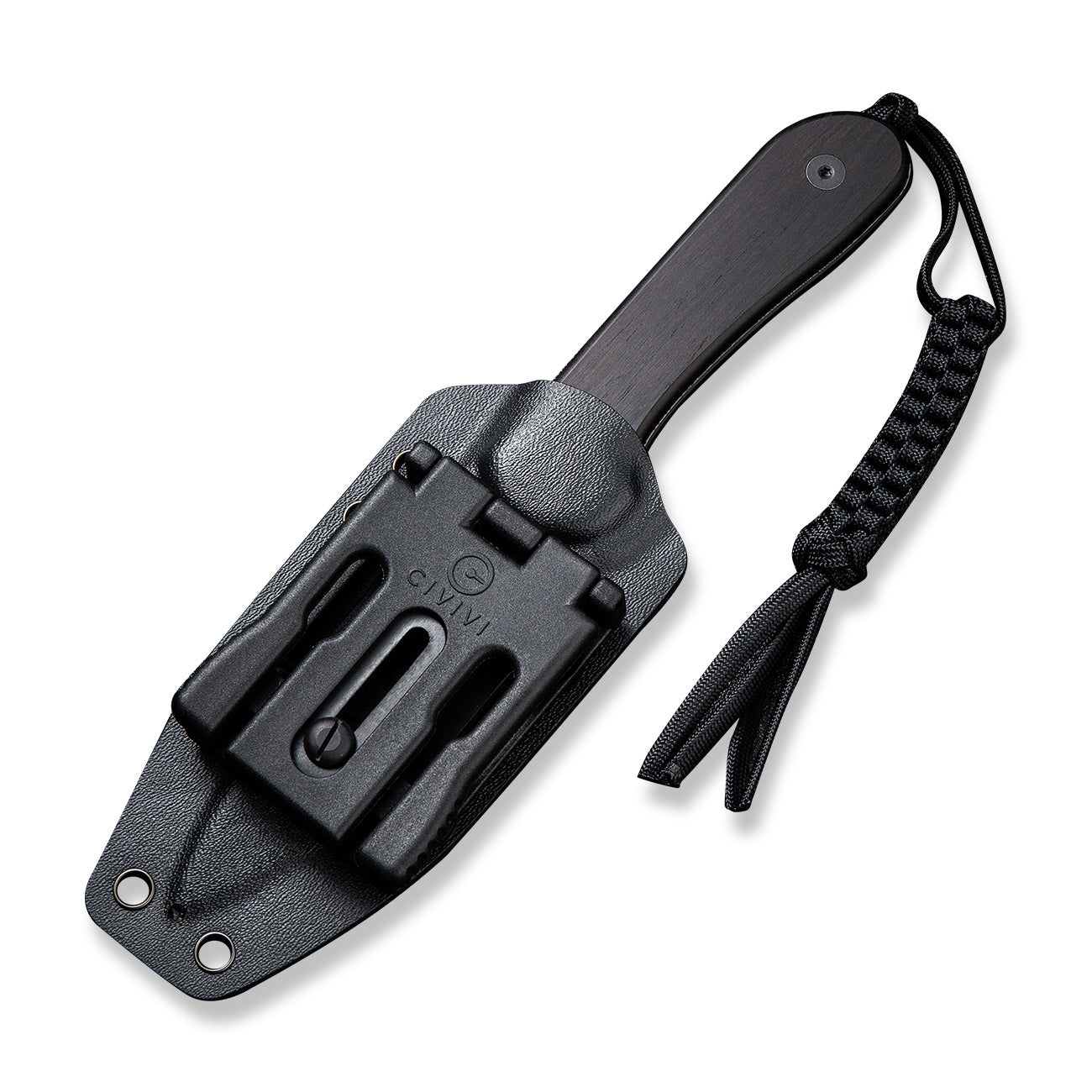 Civivi Fixed Blade Elementum, Black Ebony Wood / Damascus