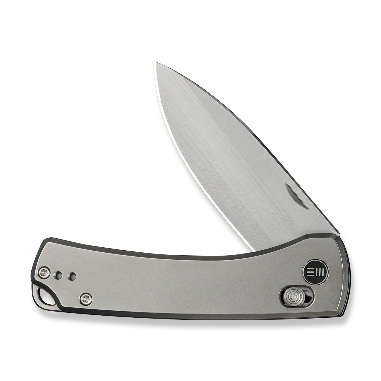 WEKNIFE Nightblade, Polished Bead Blasted Titanium / Hand Rubbed Satin