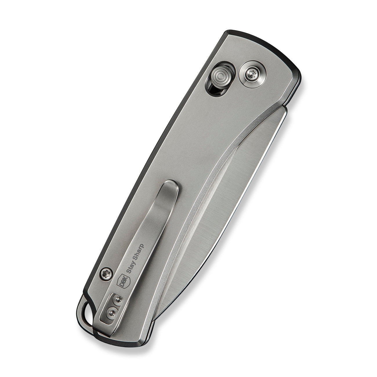 WEKNIFE Nightblade, Polished Bead Blasted Titanium / Hand Rubbed Satin
