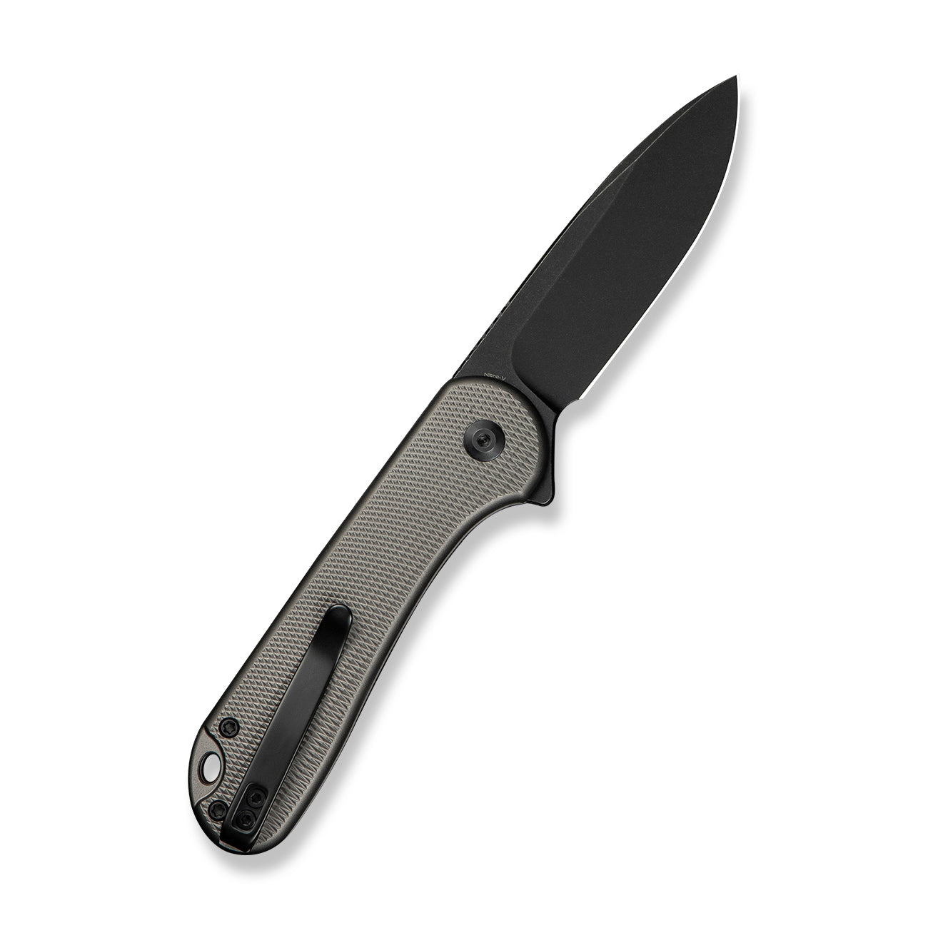 Civivi Button Lock Elementum II, Diamond Patterned Gray/Black Stonewashed