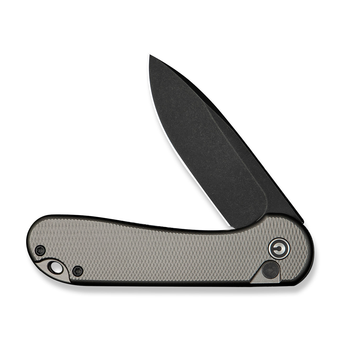 Civivi Button Lock Elementum II, Diamond Patterned Gray/Black Stonewashed