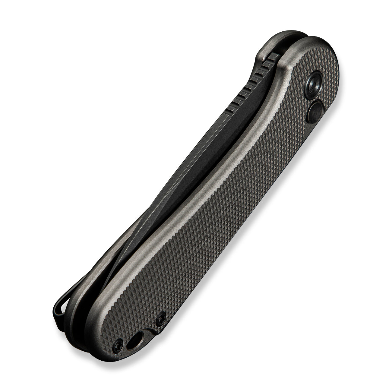 Civivi Button Lock Elementum II, Diamond Patterned Gray/Black Stonewashed