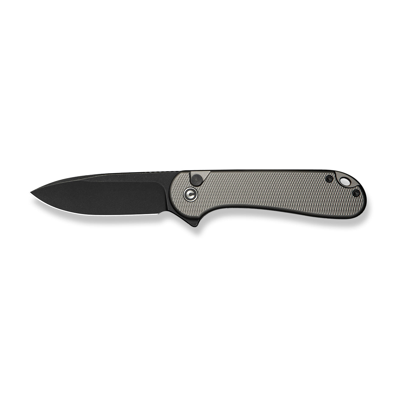 Civivi Button Lock Elementum II, Diamond Patterned Gray/Black Stonewashed
