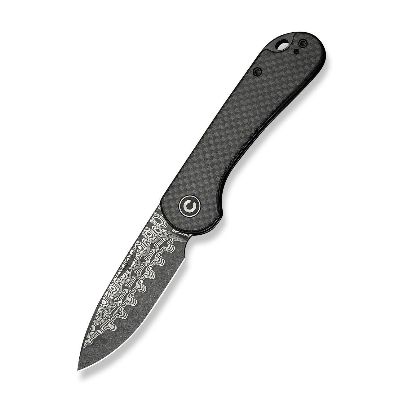 Civivi Elementum Slip Joint, Twill Carbon Fiber / Damascus