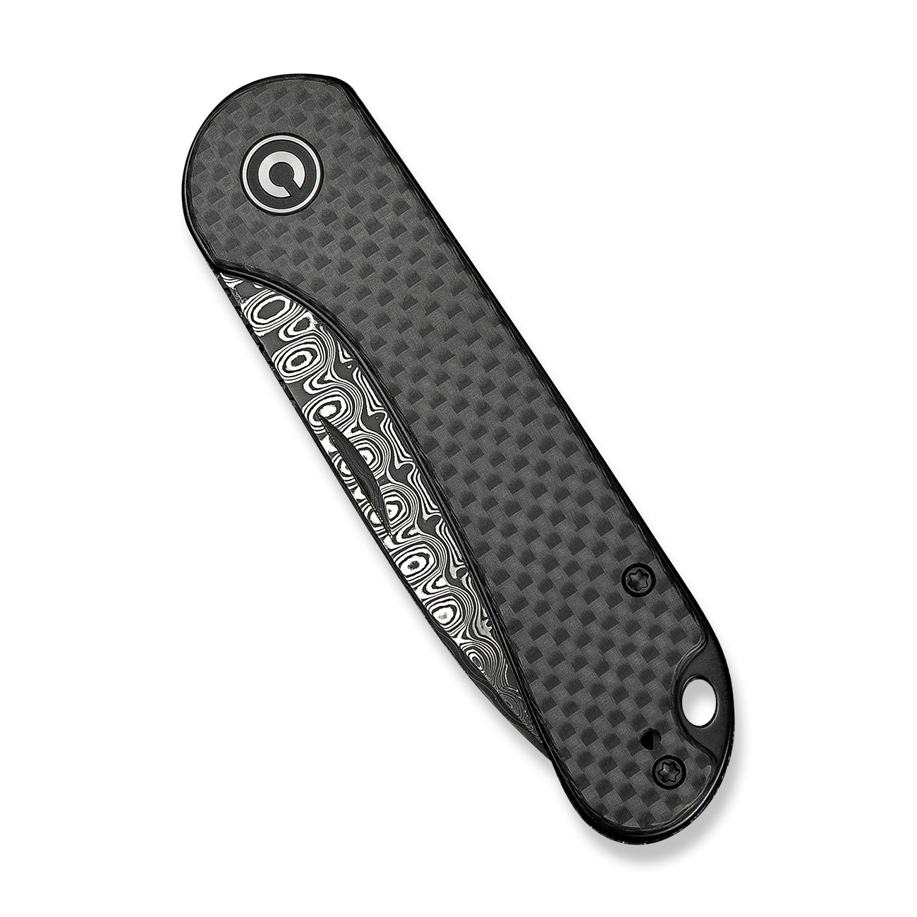 Civivi Elementum Slip Joint, Twill Carbon Fiber / Damascus