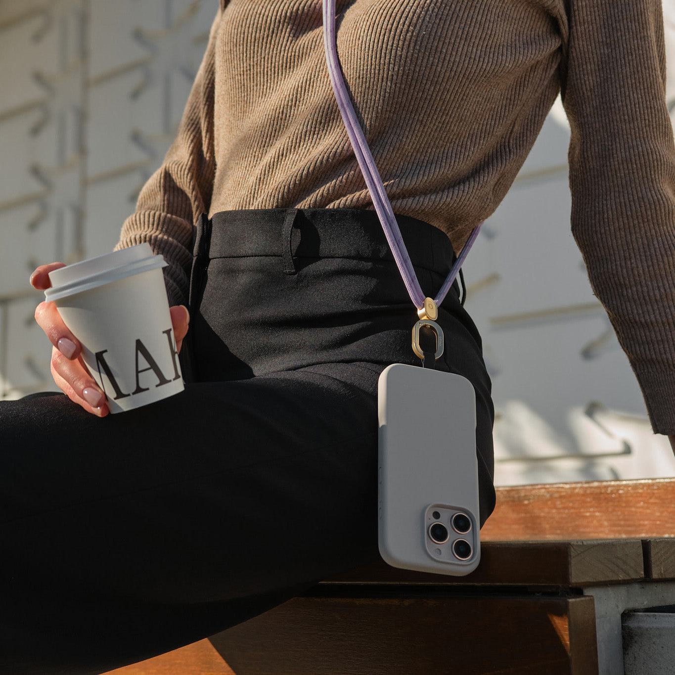 Orbitkey Crossbody Phone Strap, Lilac
