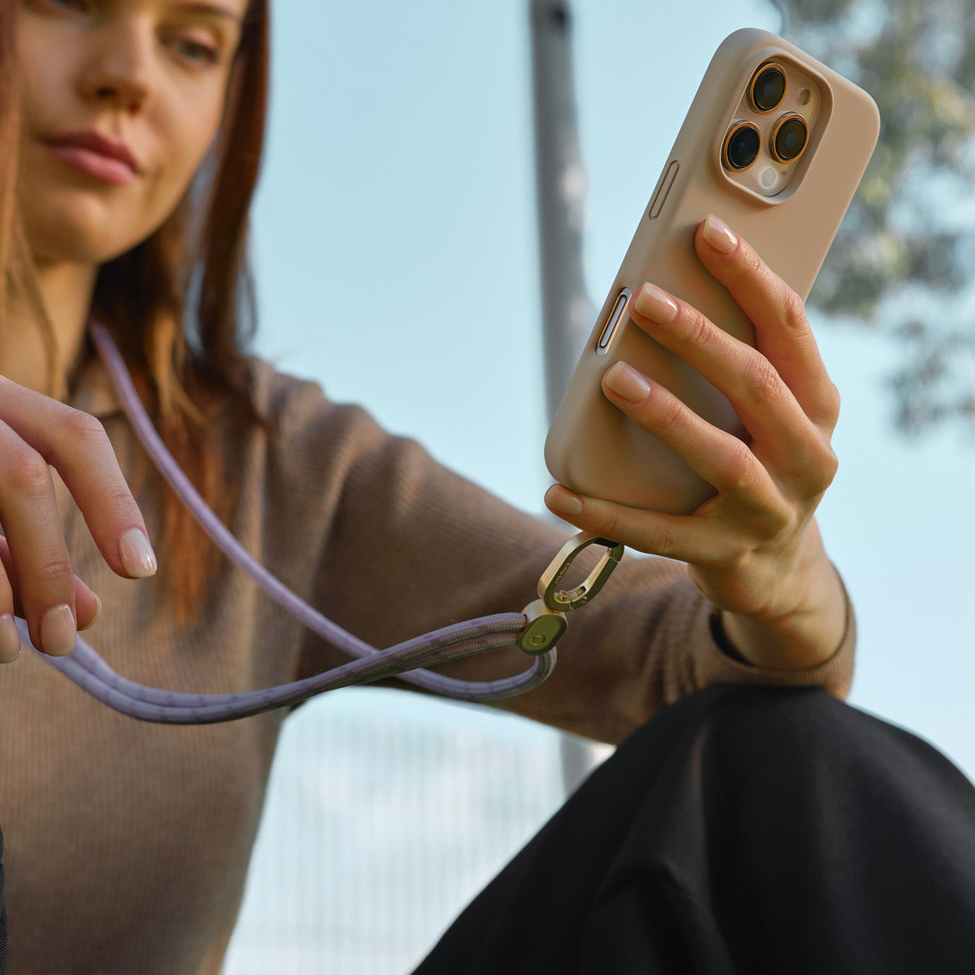 Orbitkey Crossbody Phone Strap, Lilac