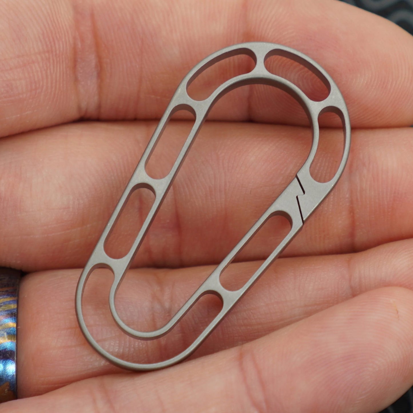 CountyComm Titanium Skeleton EDM Carabiner