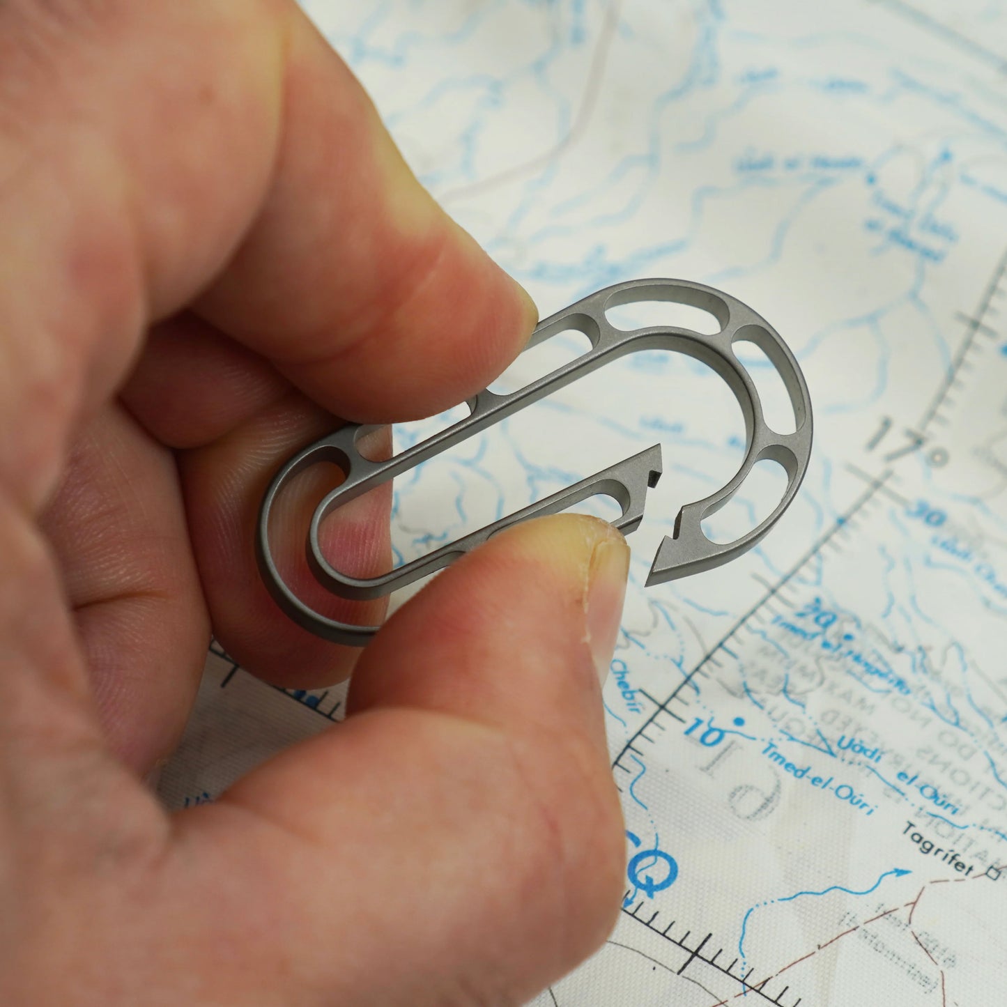 CountyComm Titanium Skeleton EDM Carabiner