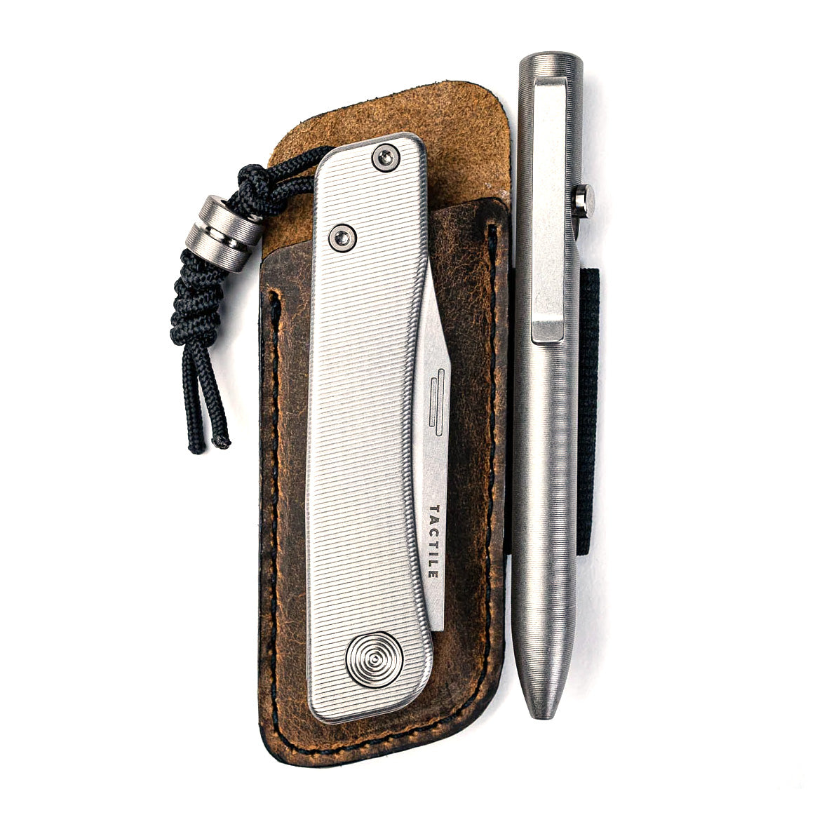 Tactile Knife Bexar Knife + Pen Slip, Brown