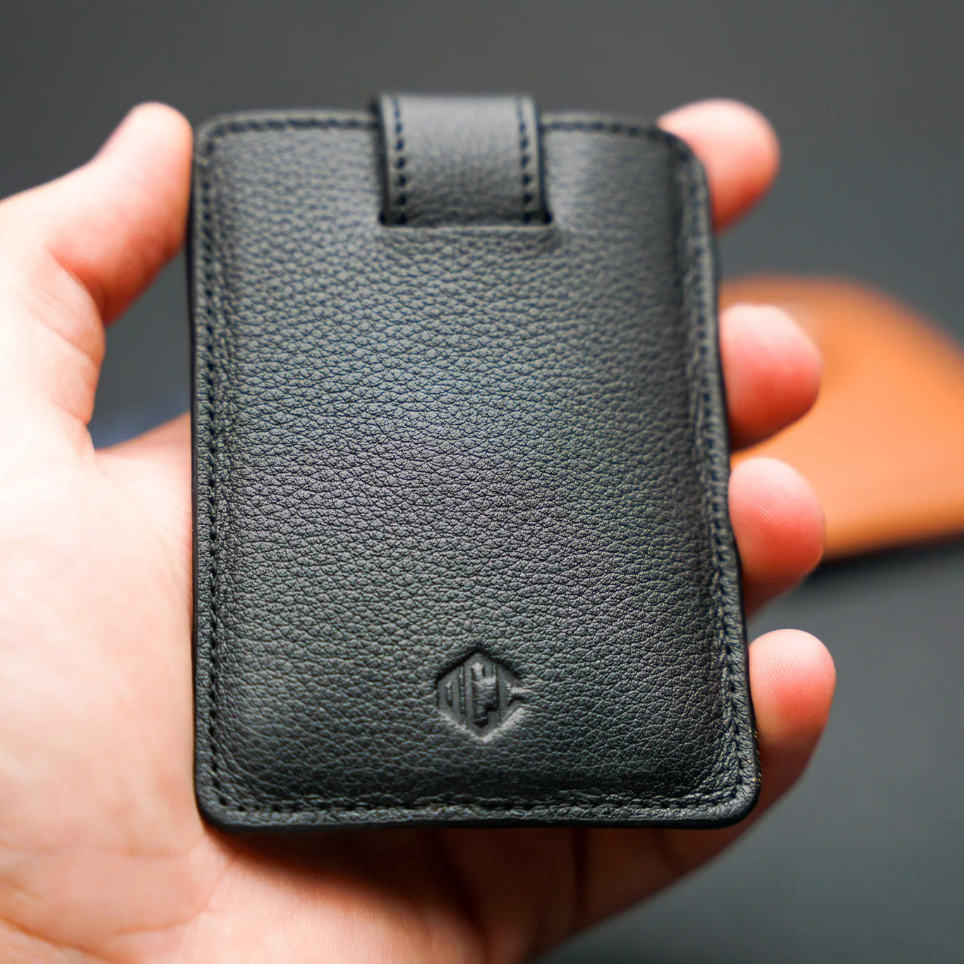 Daily Carry Co PT1 Leather Minimalist Wallet, Black