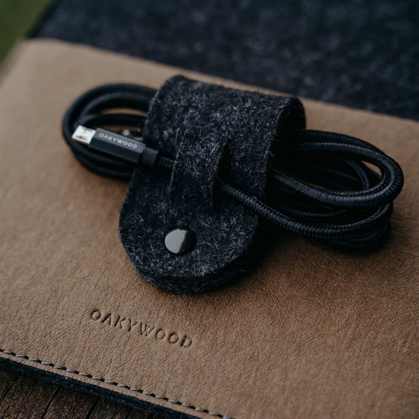 Oakywood Felt Cable Ties, 3-pakk