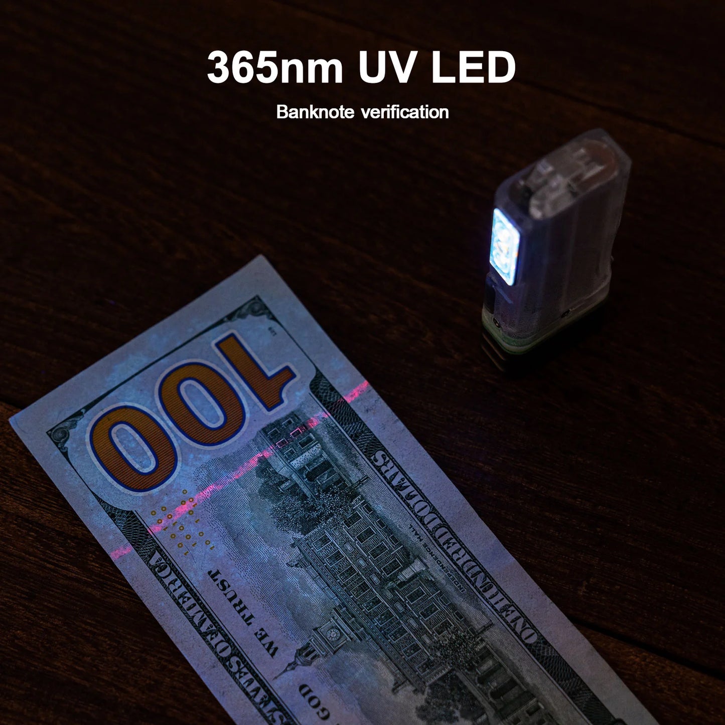 RovyVon Angel Eyes E8 Hybrid Flashlight 6500K, UV/White/White