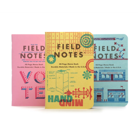 Field Notes United States of Letterpress Memo, Pack C (3-pakk)