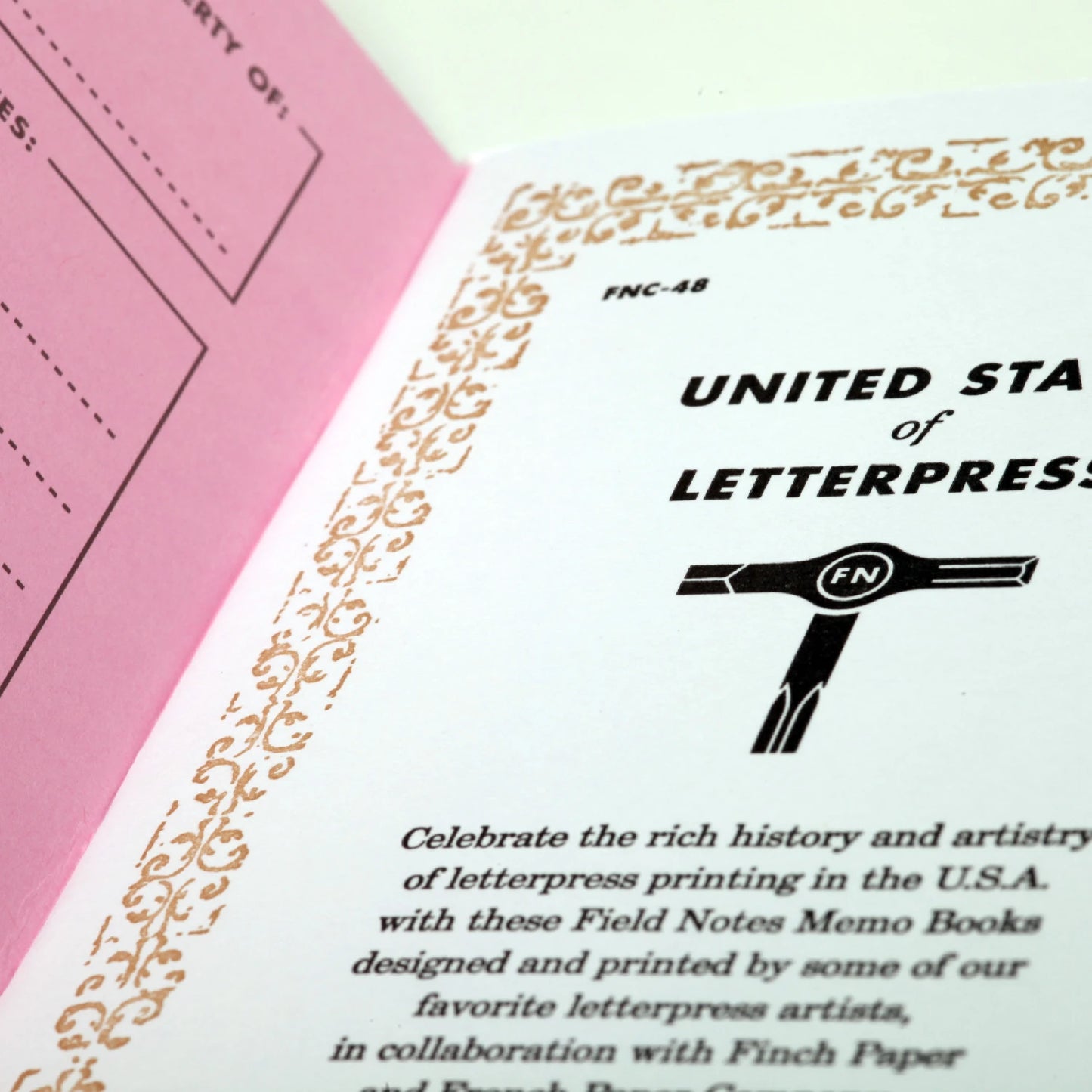 Field Notes United States of Letterpress Memo, Pack C (3-pakk)