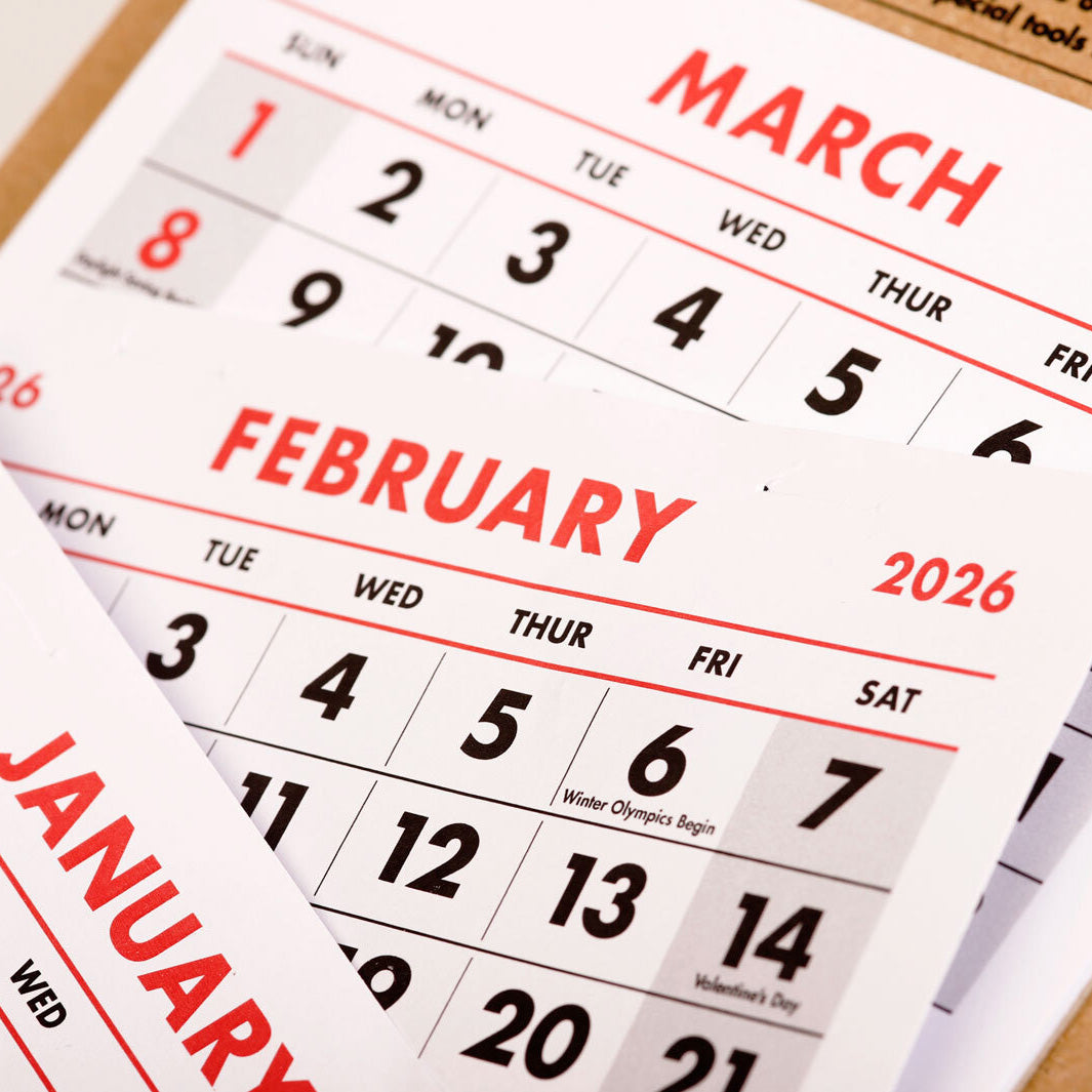 Field Notes 2026 15-Month Work Station Calendar