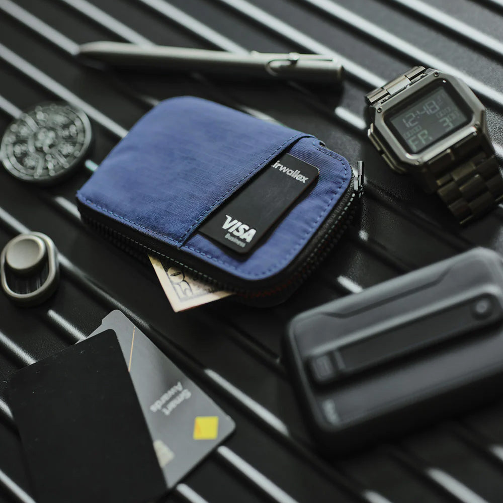 ALPAKA Zip Card Pouch Axoflux 210D, Blue
