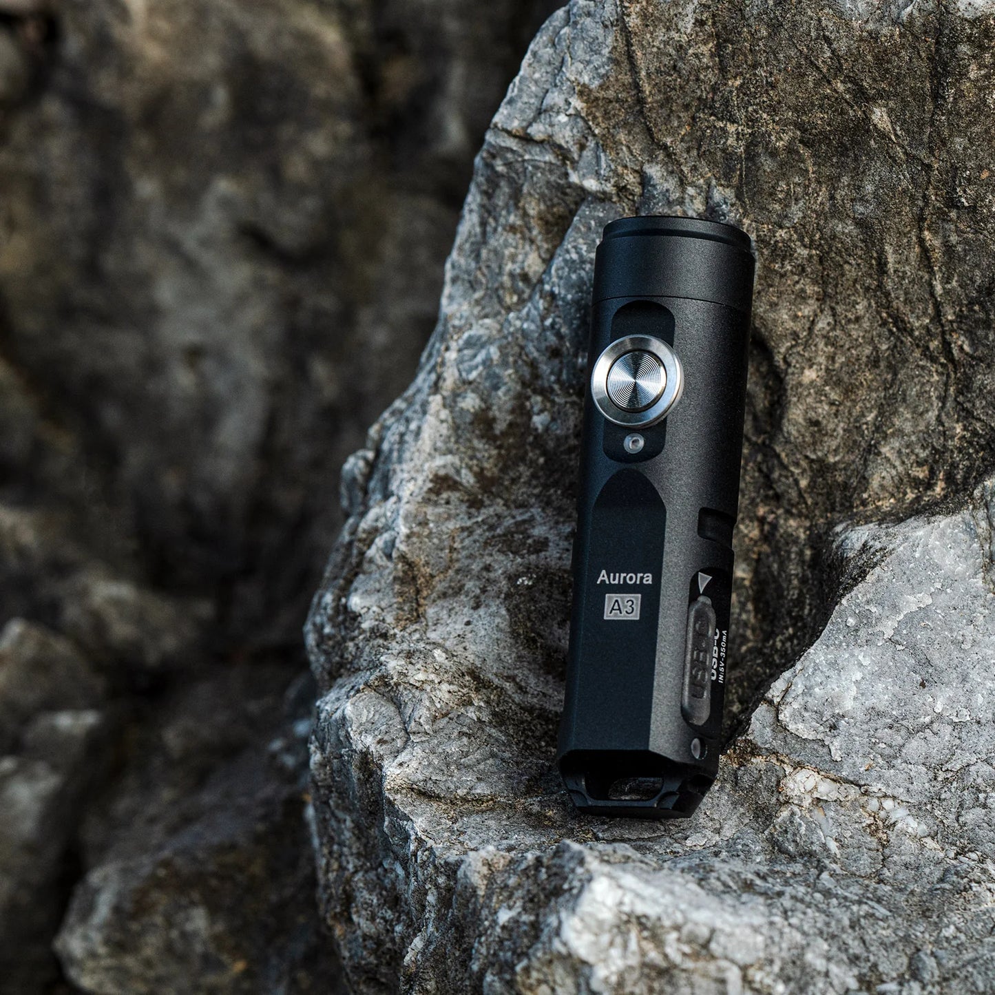 RovyVon Aurora A3 (G4) USB-C Keychain Flashlight 6500K, Black