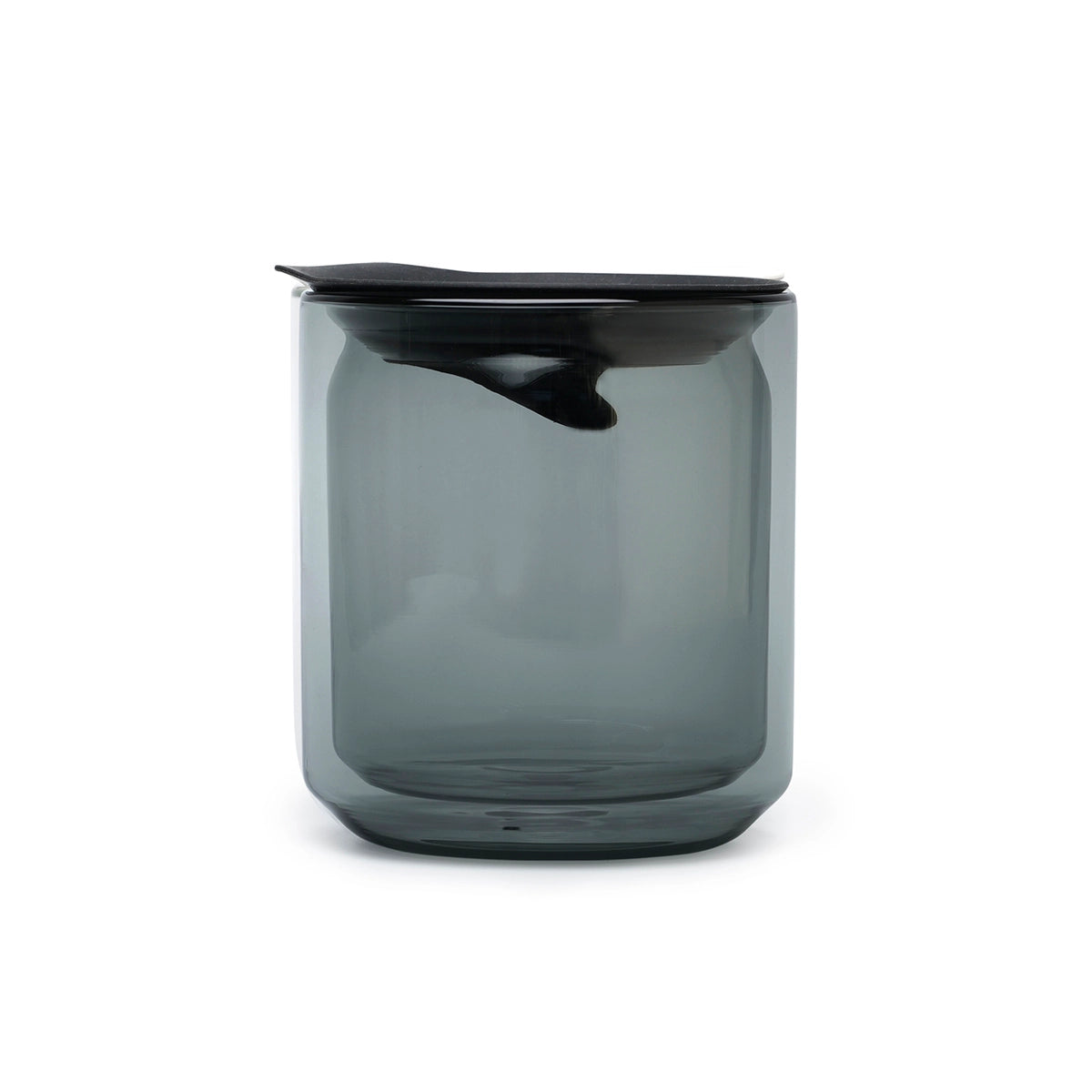 HMM Space Jar - Double wall glass container, Black