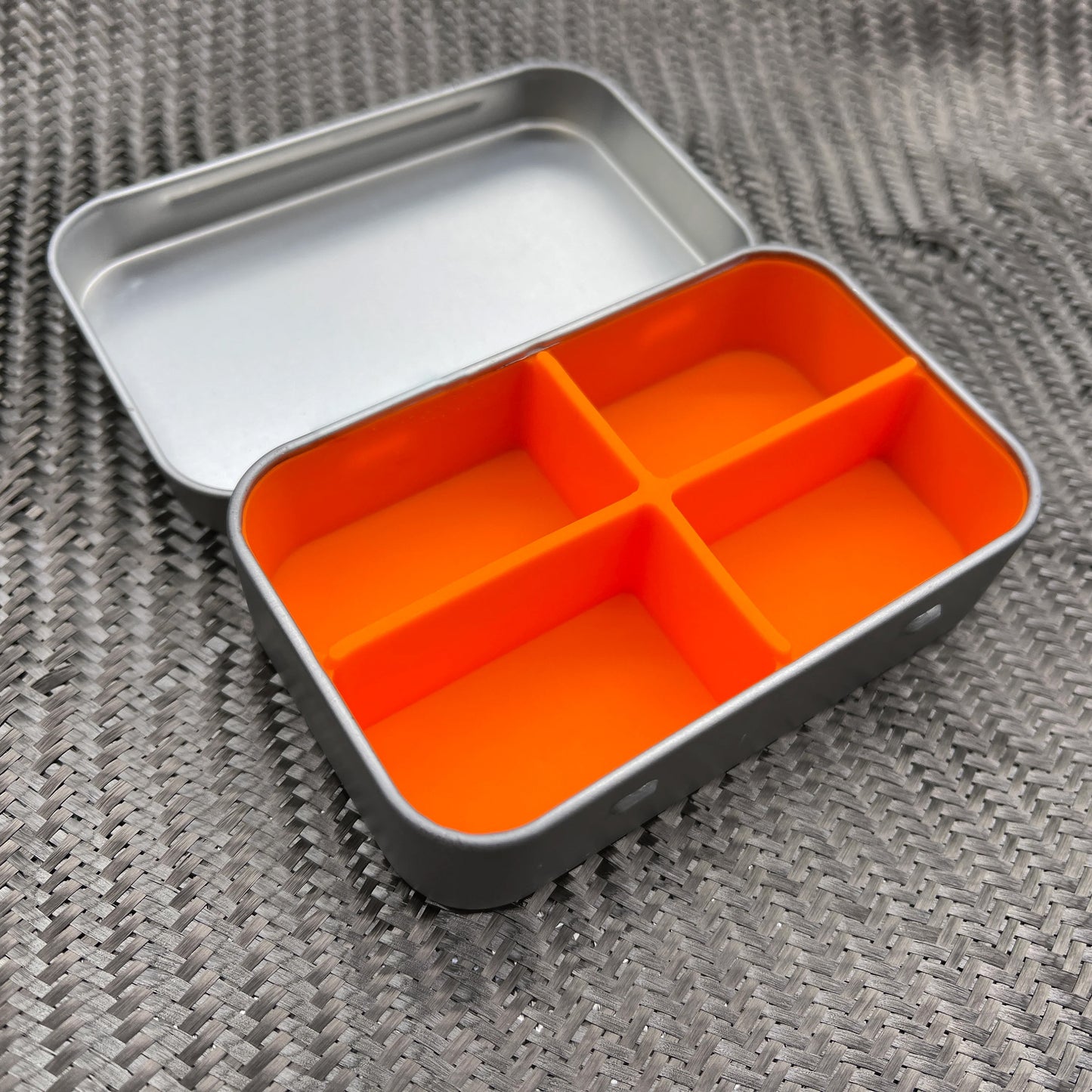 CountyComm Industrial Strength Survival Food Grade Tins Gen 2, Orange Silicone Divider (Only)