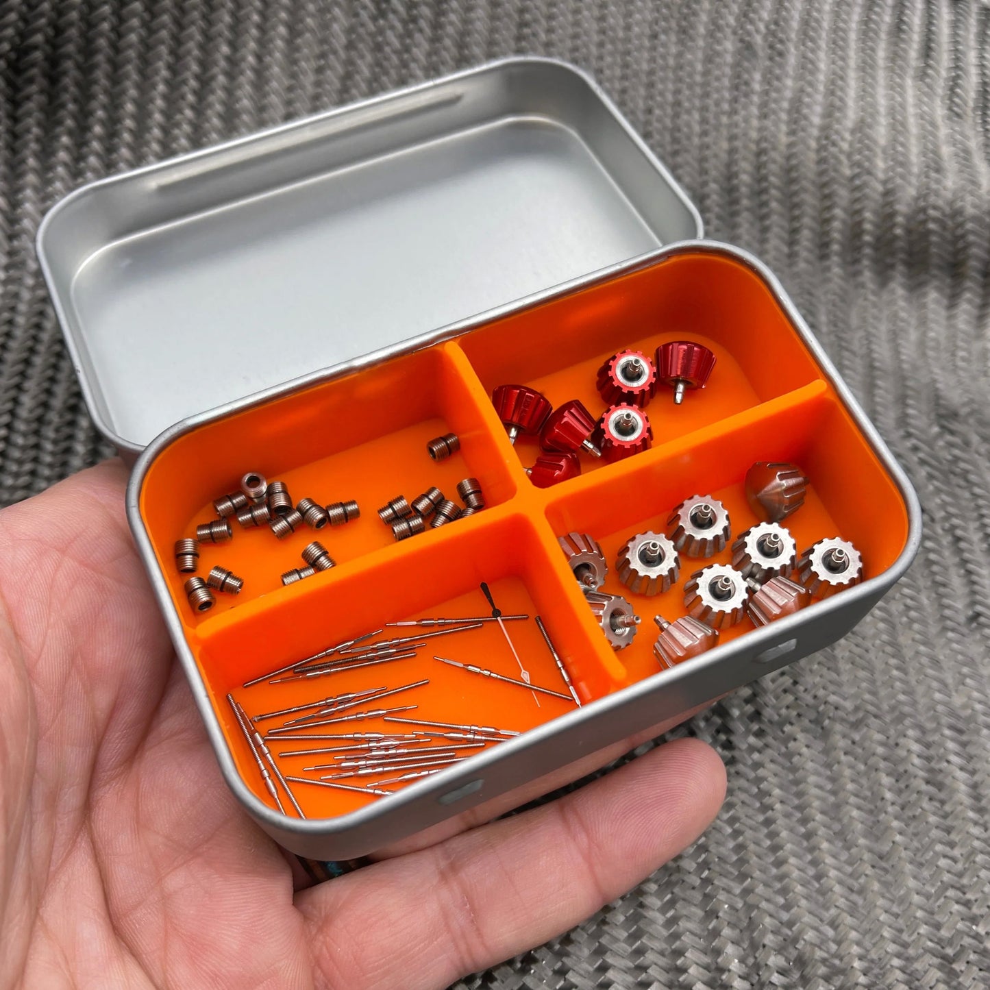 CountyComm Industrial Strength Survival Food Grade Tins Gen 2, Orange Silicone Divider (Only)