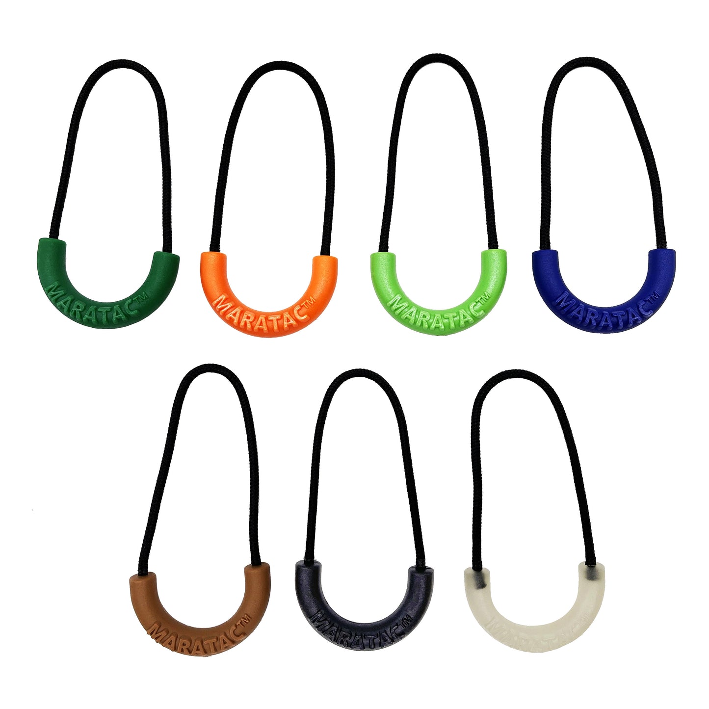 CountyComm Zipper Pull - Hi Viz (3 Pack), Clear Glow
