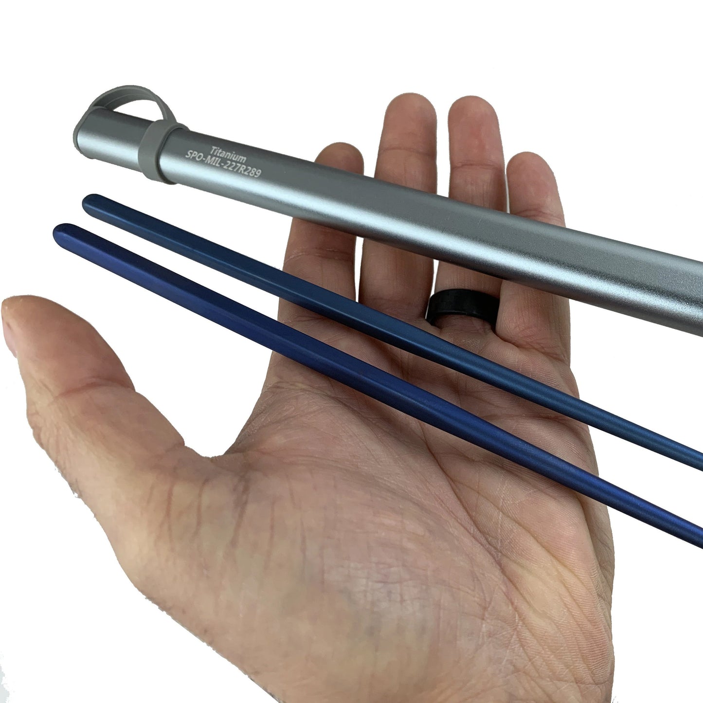 CountyComm Blue Robusto Titanium Chopsticks Kit - Gen 6