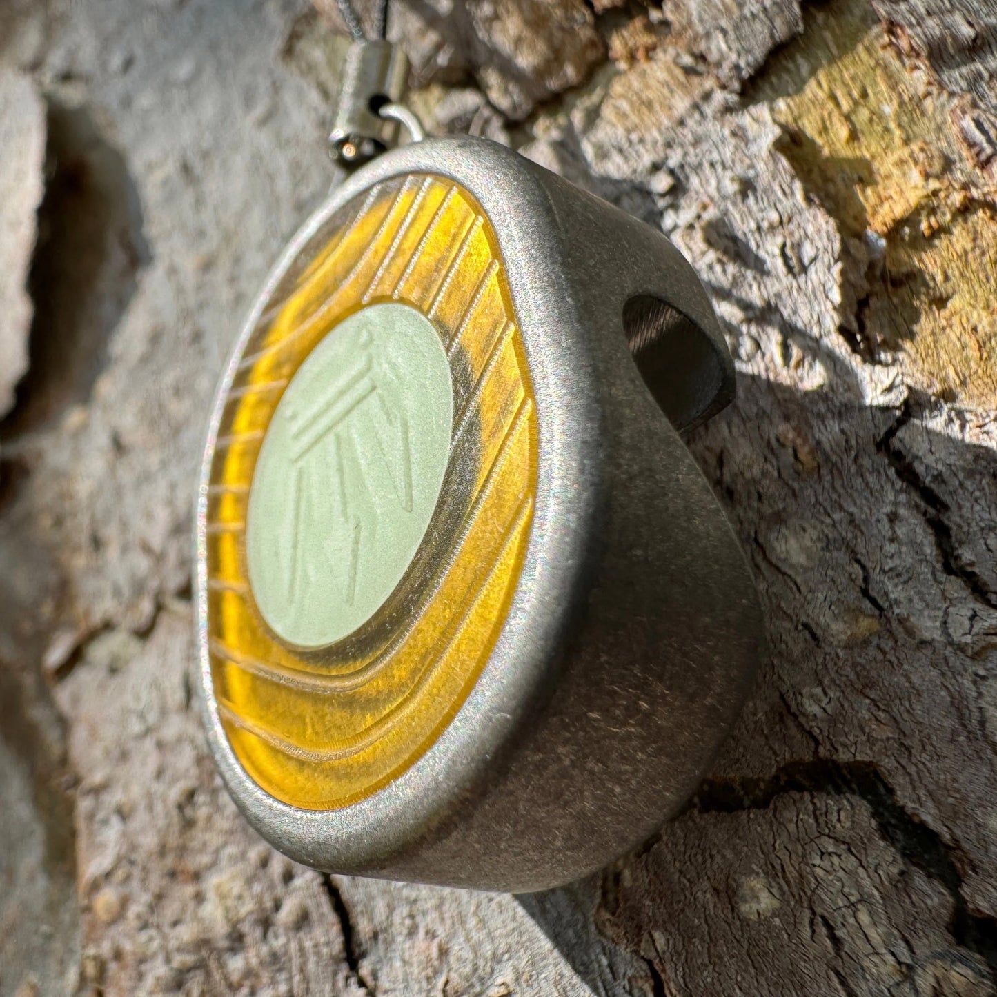CountyComm Apri Bottle Opener - Titanium / Ultem / UGM Glow by Maratac Gen 2