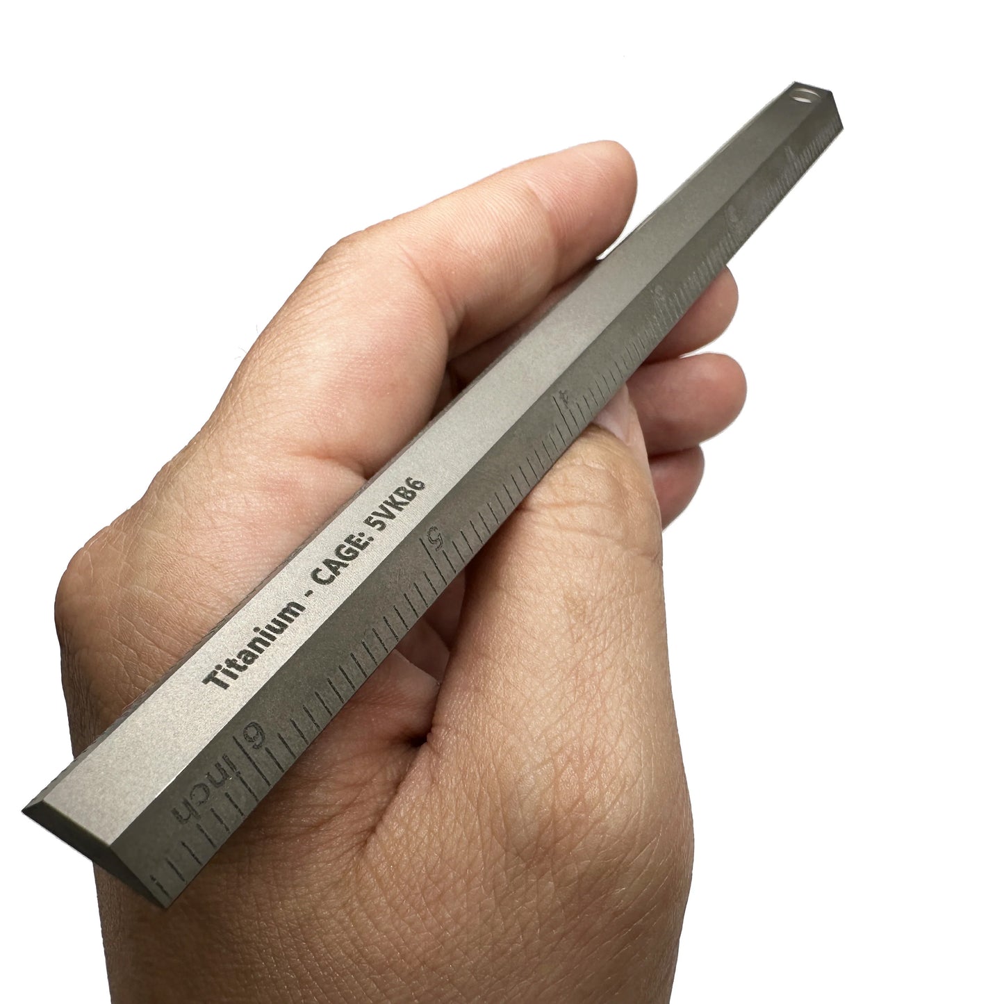 CountyComm Indestructible Machined Titanium Precision 6" Inch / 15CM Ruler