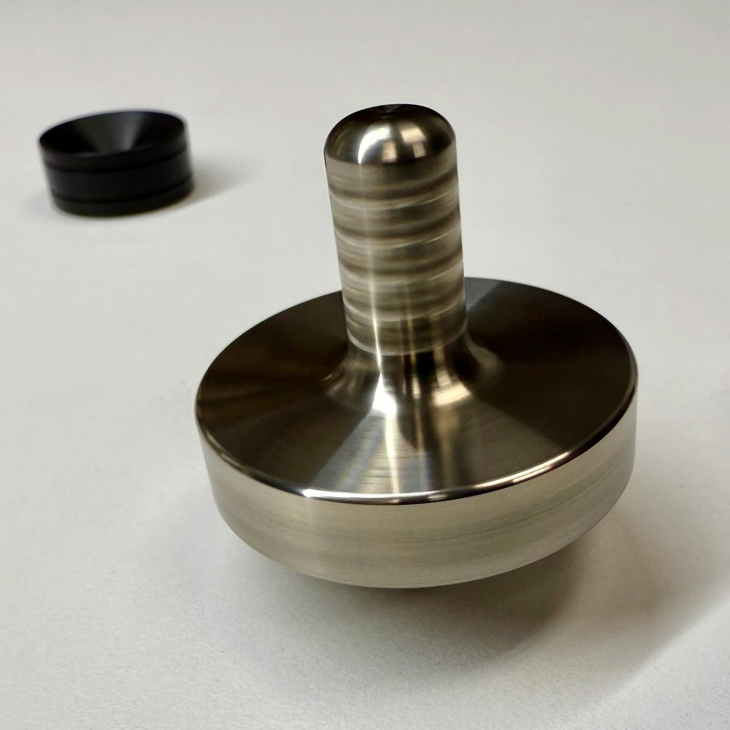CountyComm Tip Top Extreme - Tungsten / Titanium / UGM Glow - Spinning Top + Delrin Stand by Maratac®