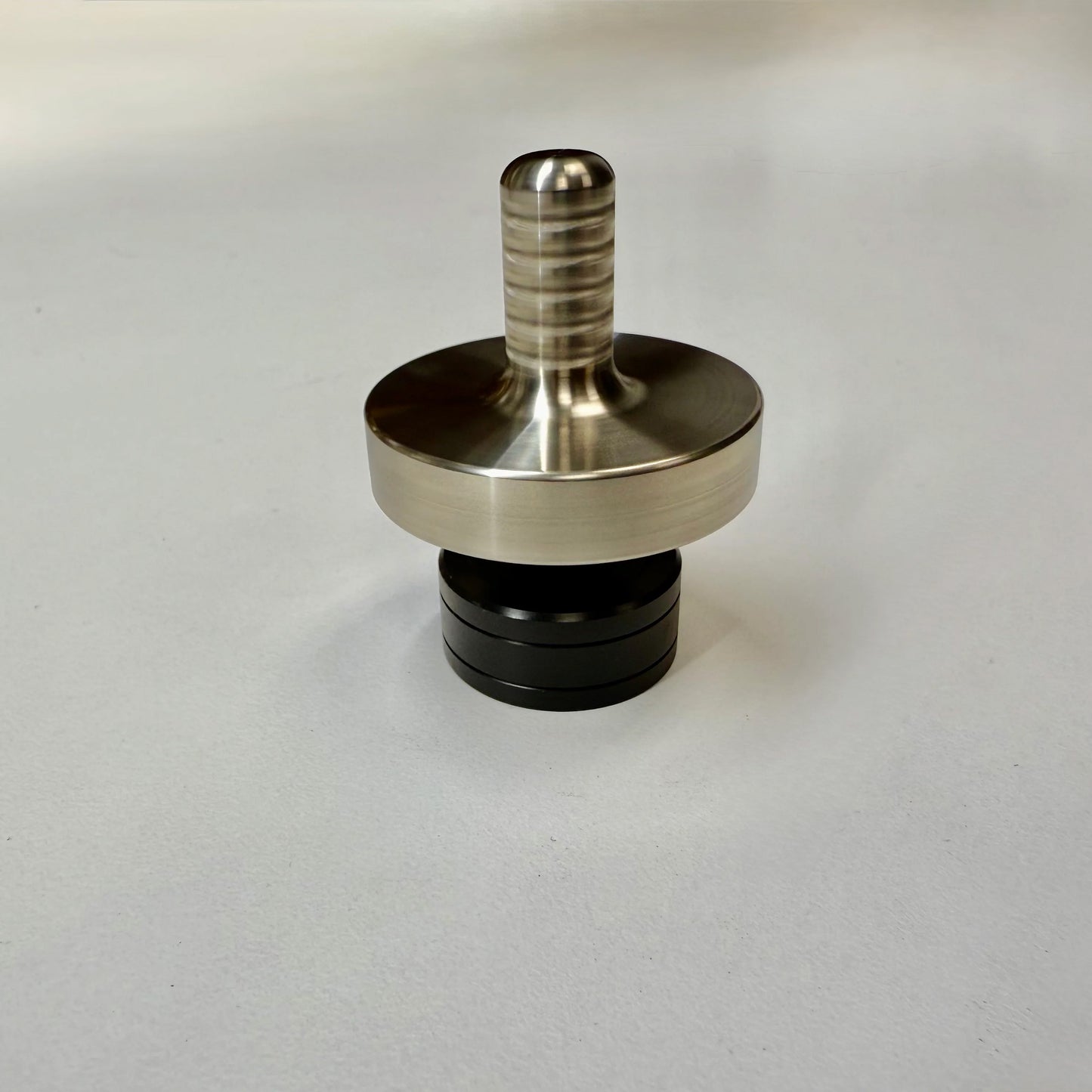 CountyComm Tip Top Extreme - Tungsten / Titanium / UGM Glow - Spinning Top + Delrin Stand by Maratac®