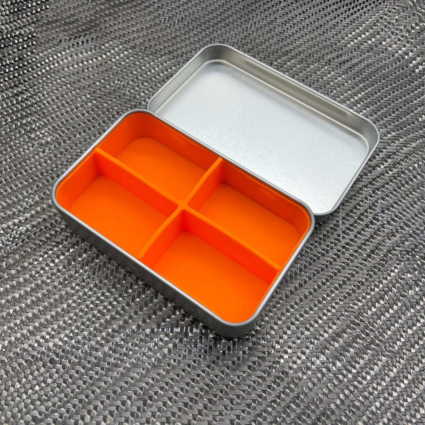 County Comm BIG Industrial Strength Survival Food Grade Tins, Orange Silicone Divider (Only)