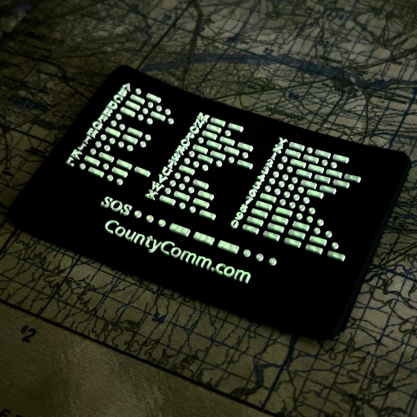 CountyComm Signal Sentry - Morse Code & SOS Patch, Glow