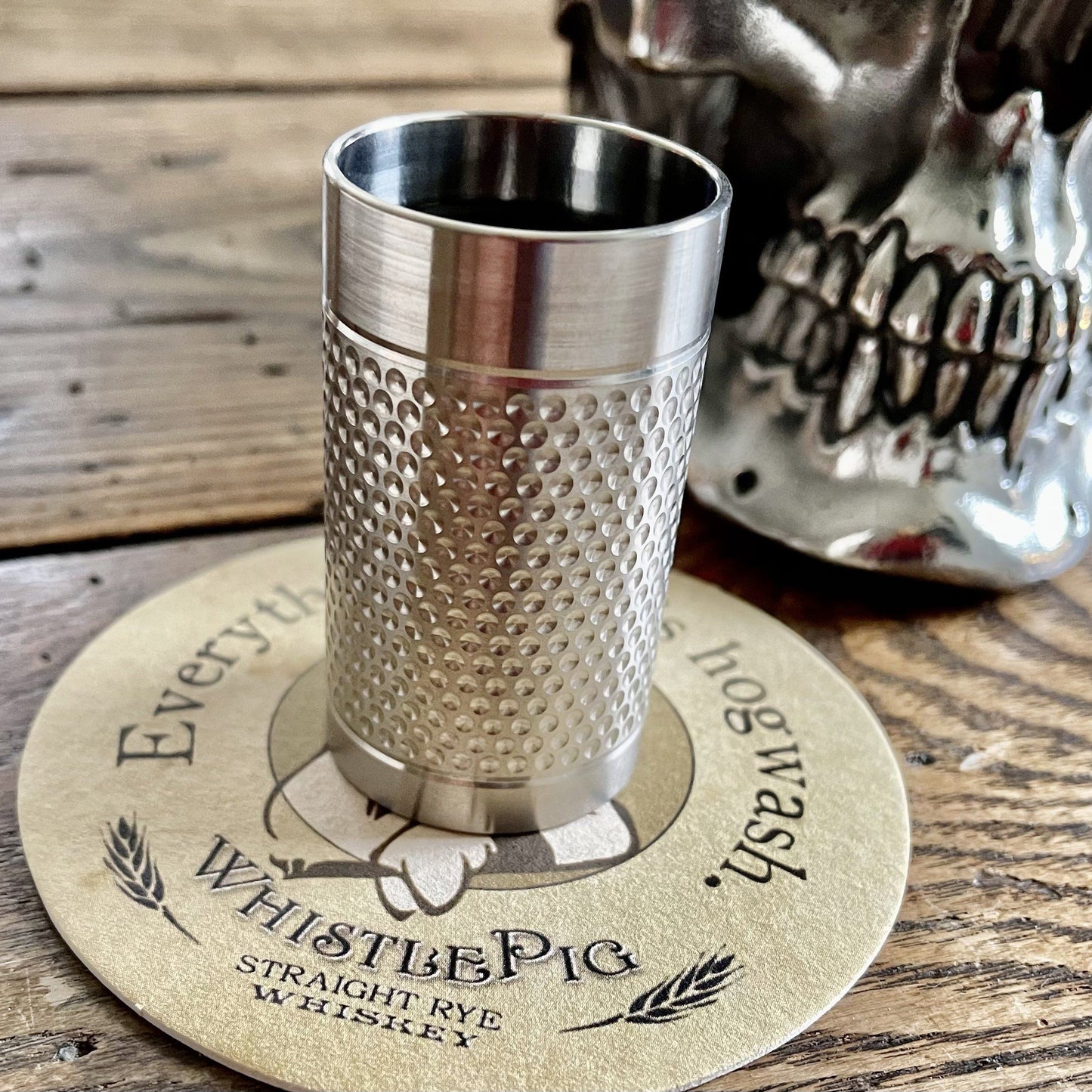 CountyComm Big Shot Machined Titanium 2 Oz Glass