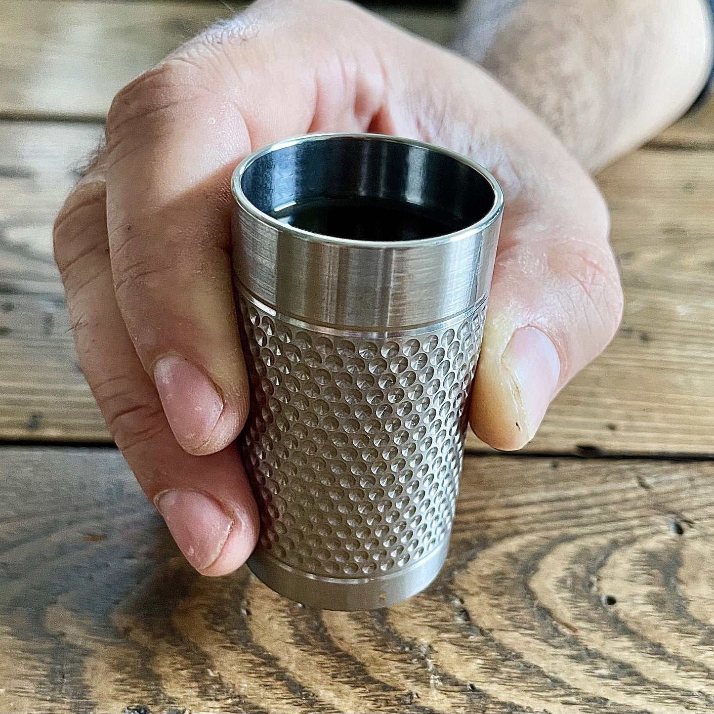 CountyComm Big Shot Machined Titanium 2 Oz Glass