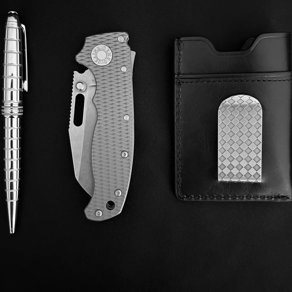 Demko Knives AD20.5 - 20CV - Milled Titanium, Shark Foot