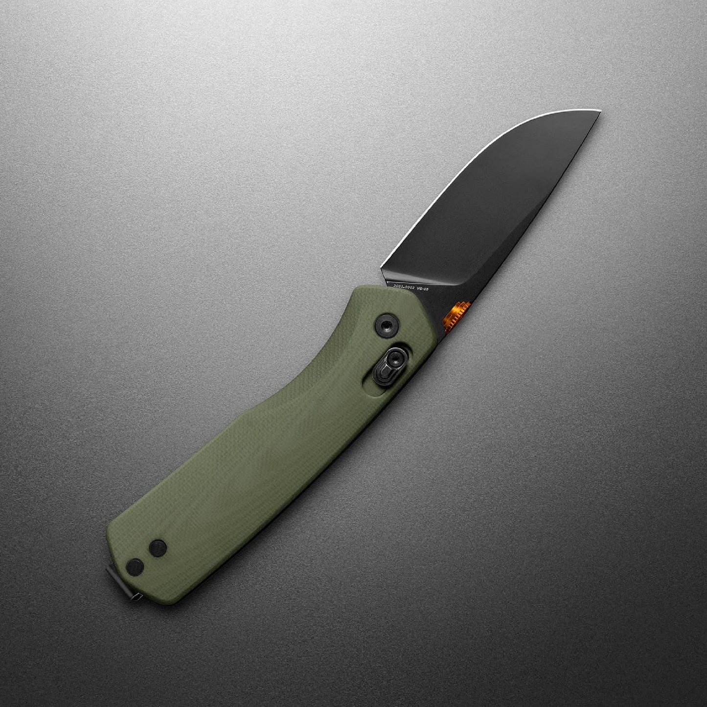 The James Brand The Carter G10 Straight, OD Green/Orange/Black