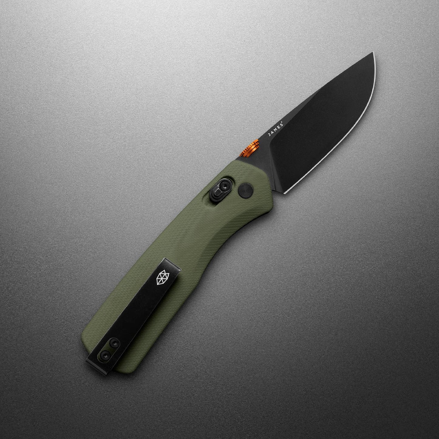 The James Brand The Carter G10 Straight, OD Green/Orange/Black