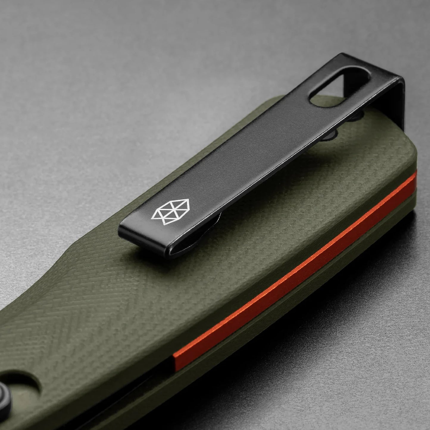 The James Brand The Carter G10 Straight, OD Green/Orange/Black