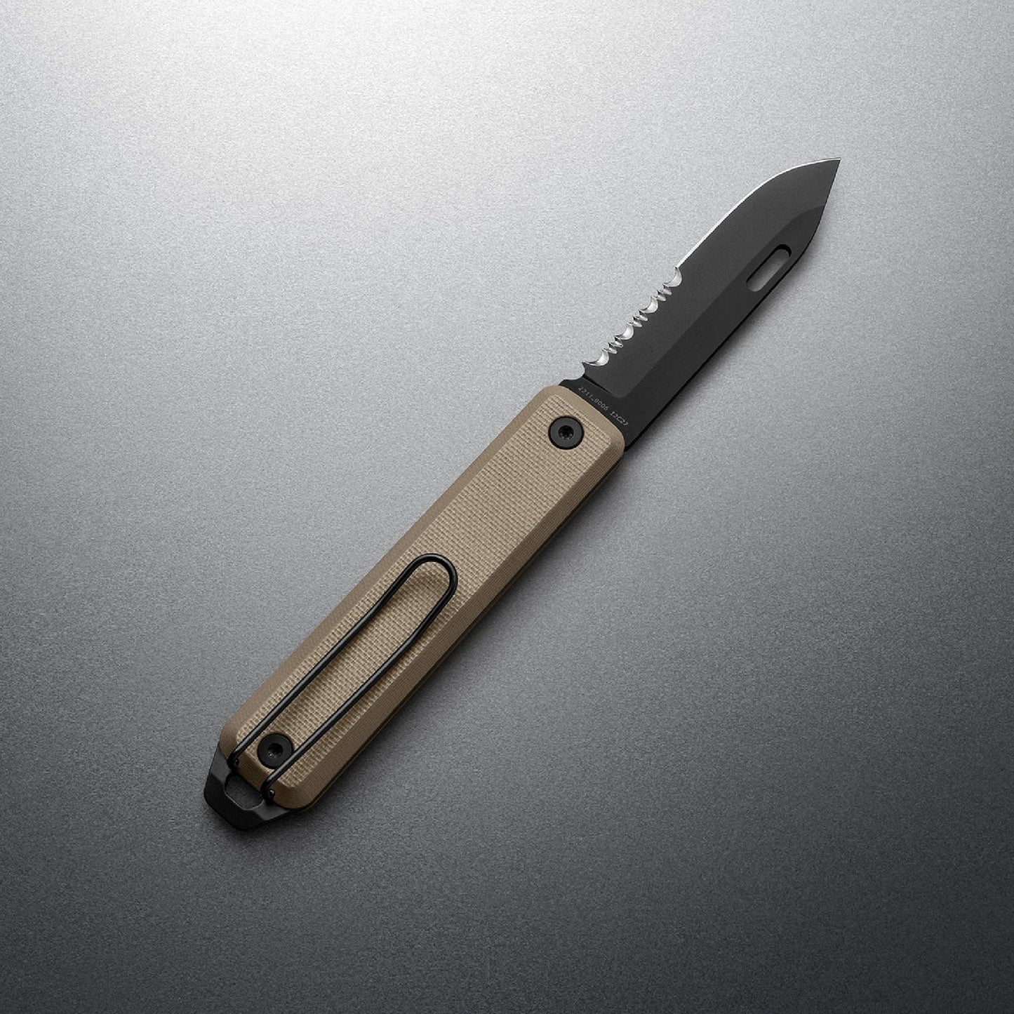 The James Brand The Ellis Slim G10 Serrated, Coyote Tan/Black