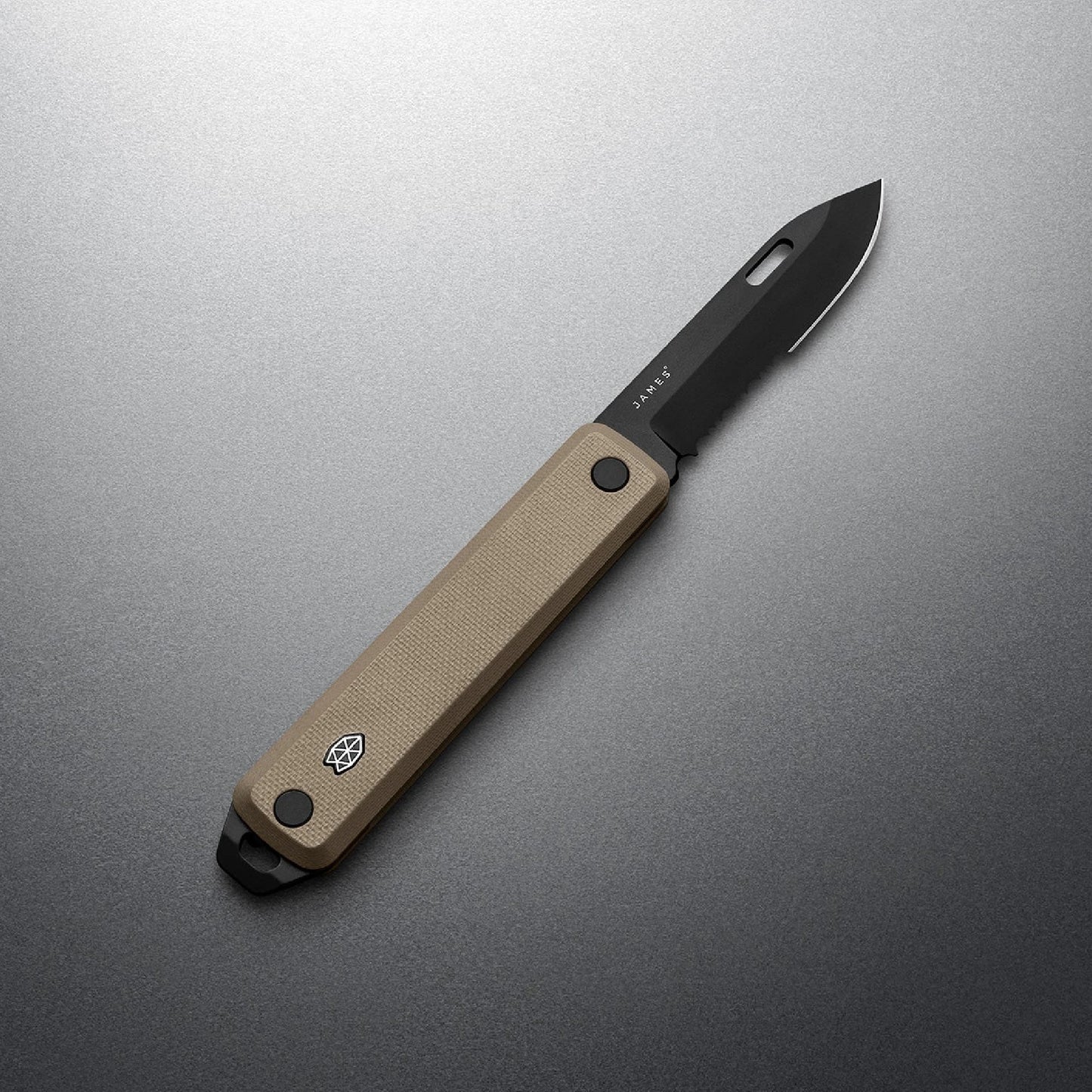 The James Brand The Ellis Slim G10 Serrated, Coyote Tan/Black