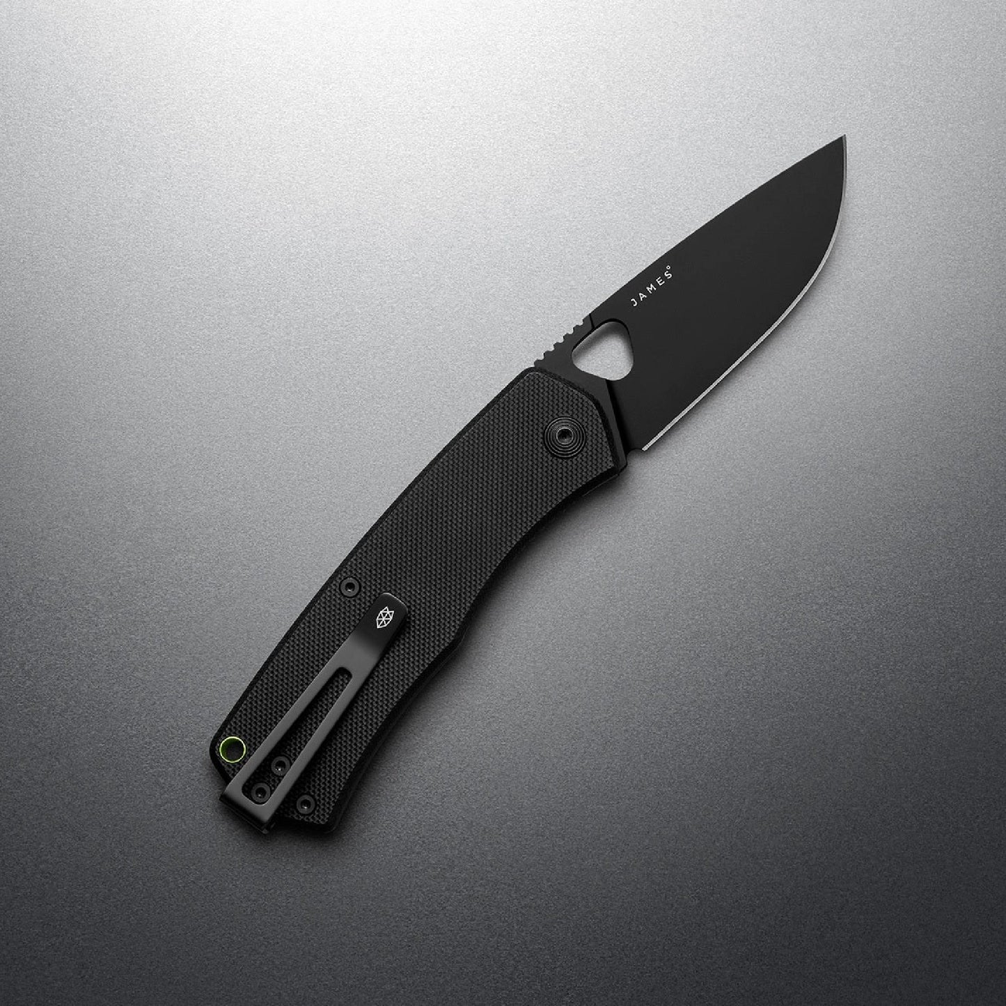 The James Brand The Folsom G10 Straight, Black/Black