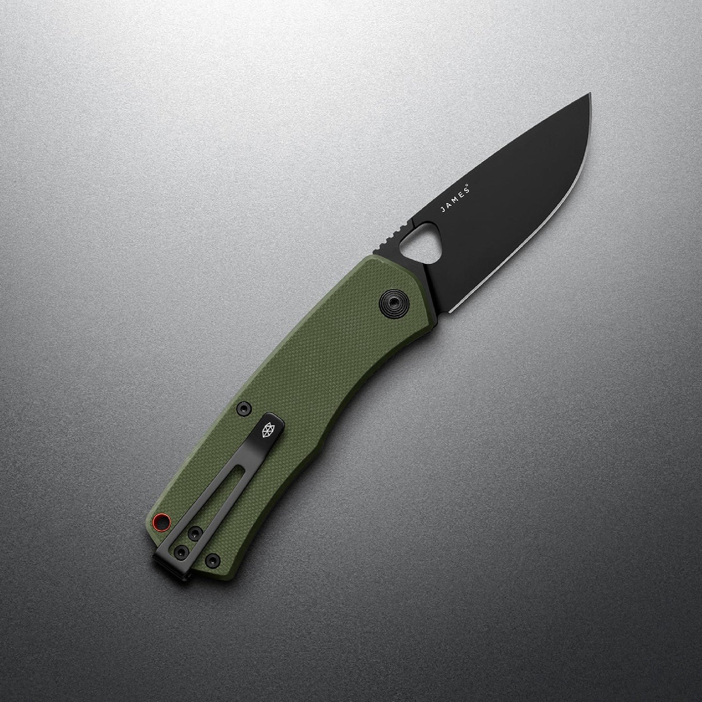 The James Brand The Folsom G10 Straight, OD Green/Orange/Black