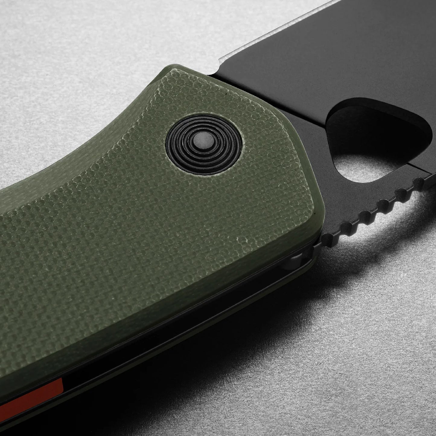 The James Brand The Folsom G10 Straight, OD Green/Orange/Black