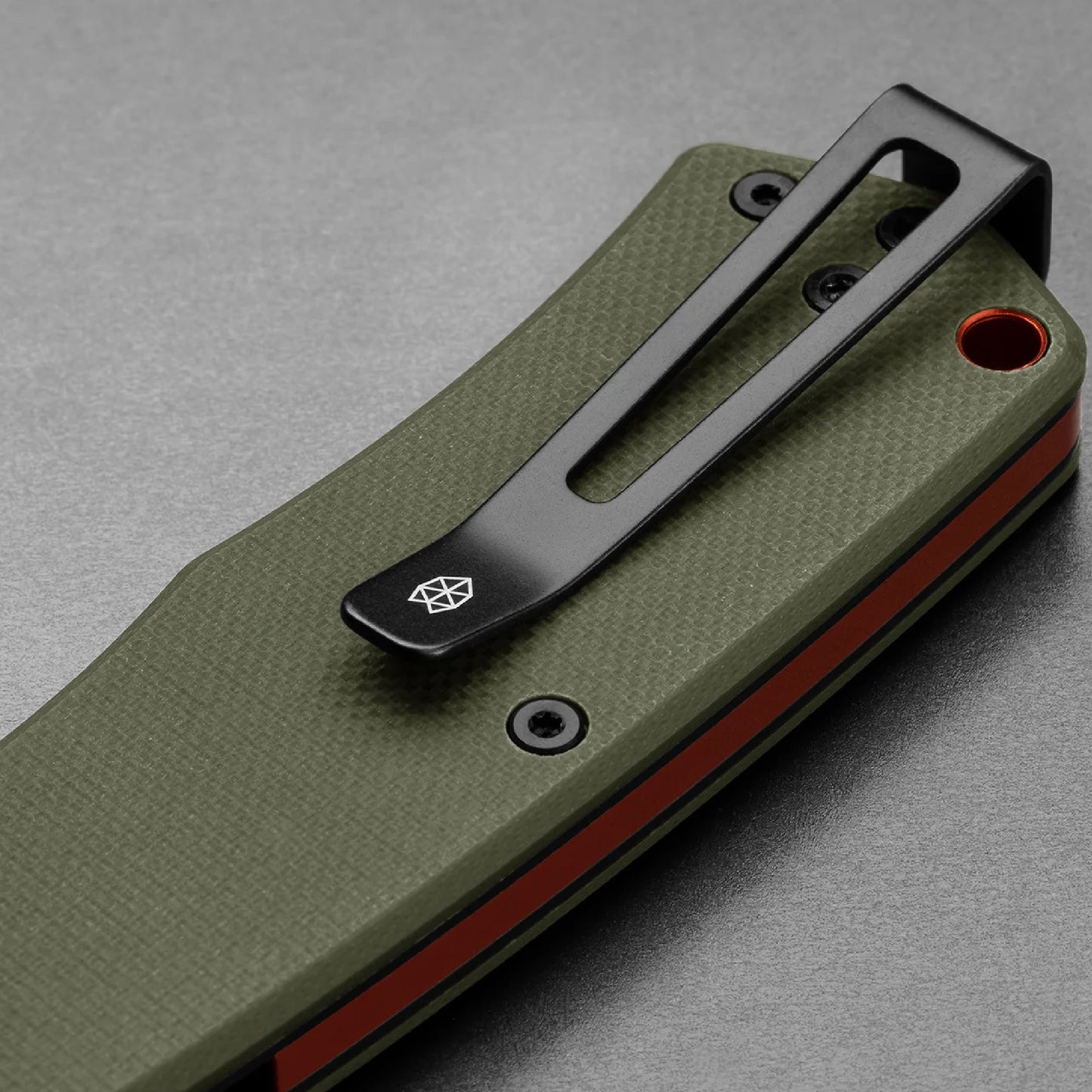 The James Brand The Folsom G10 Straight, OD Green/Orange/Black