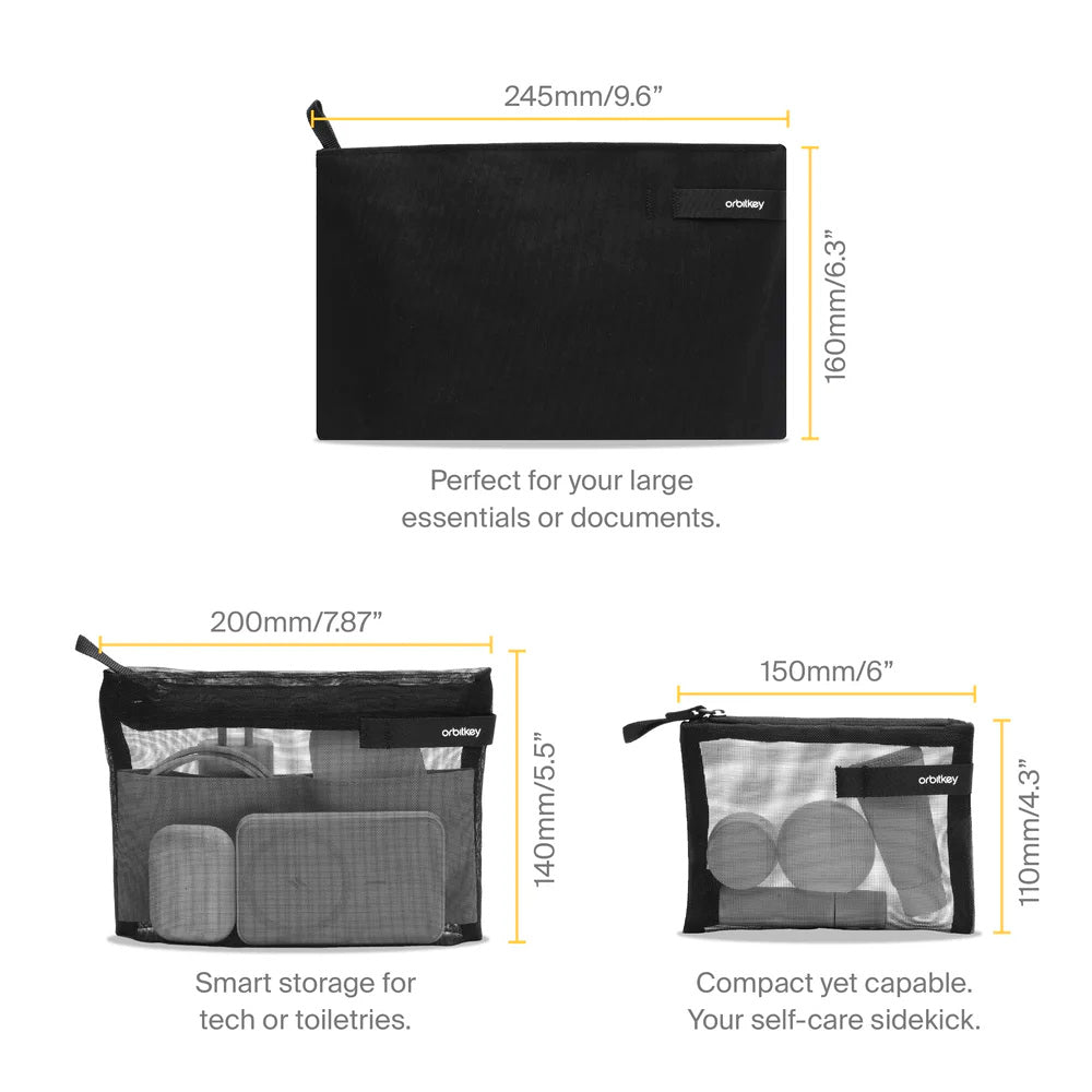 Orbitkey Essentials Pouch Trio, Stone