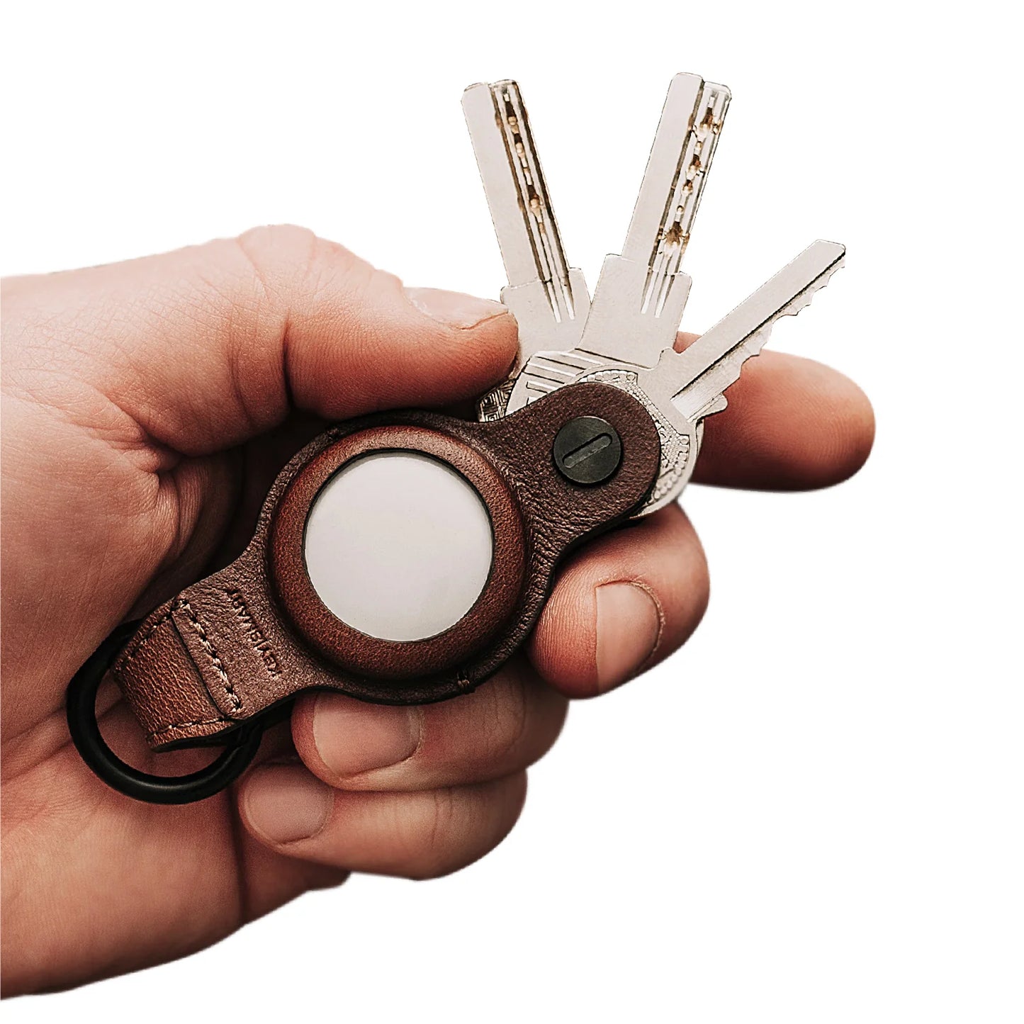 KeySmart® Air Genuine Leather, Brown