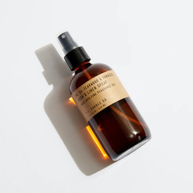 P.F. Candle Co. Room & Linen Spray, NO. 04 Teakwood & Tobacco