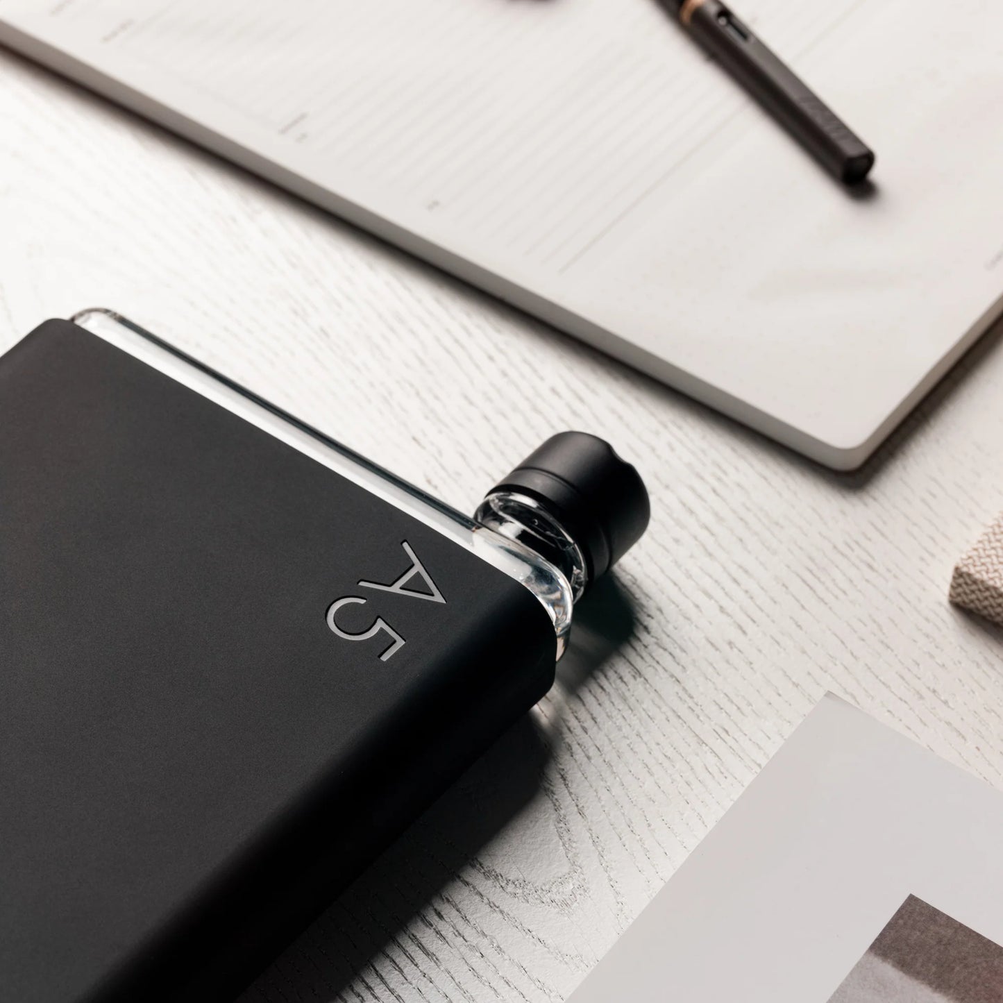 Memobottle™ A5 Transparent Bundle 750ml, Black Ink